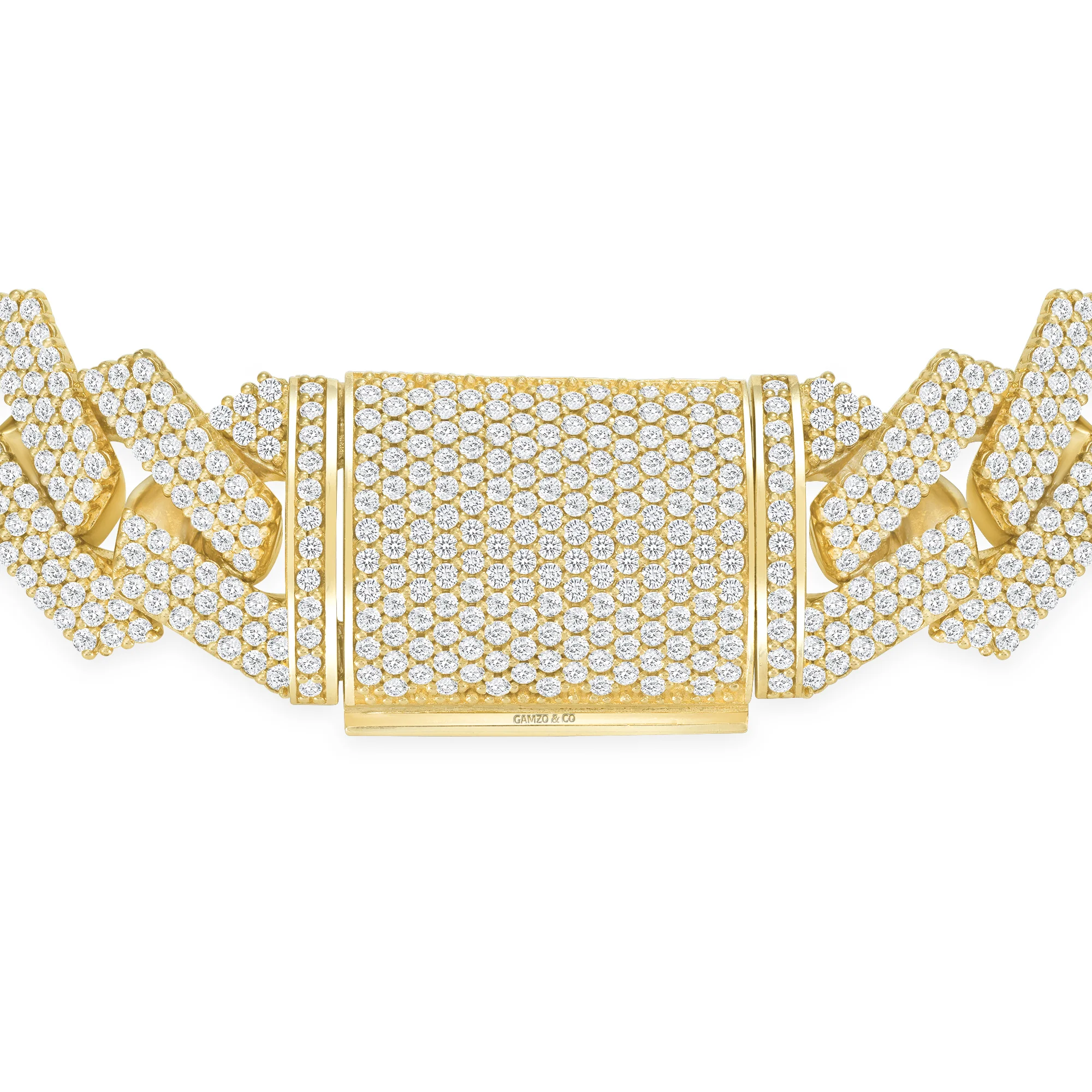 Diamond Miami Cuban Necklace - 14k Gold 30mm - Image 4