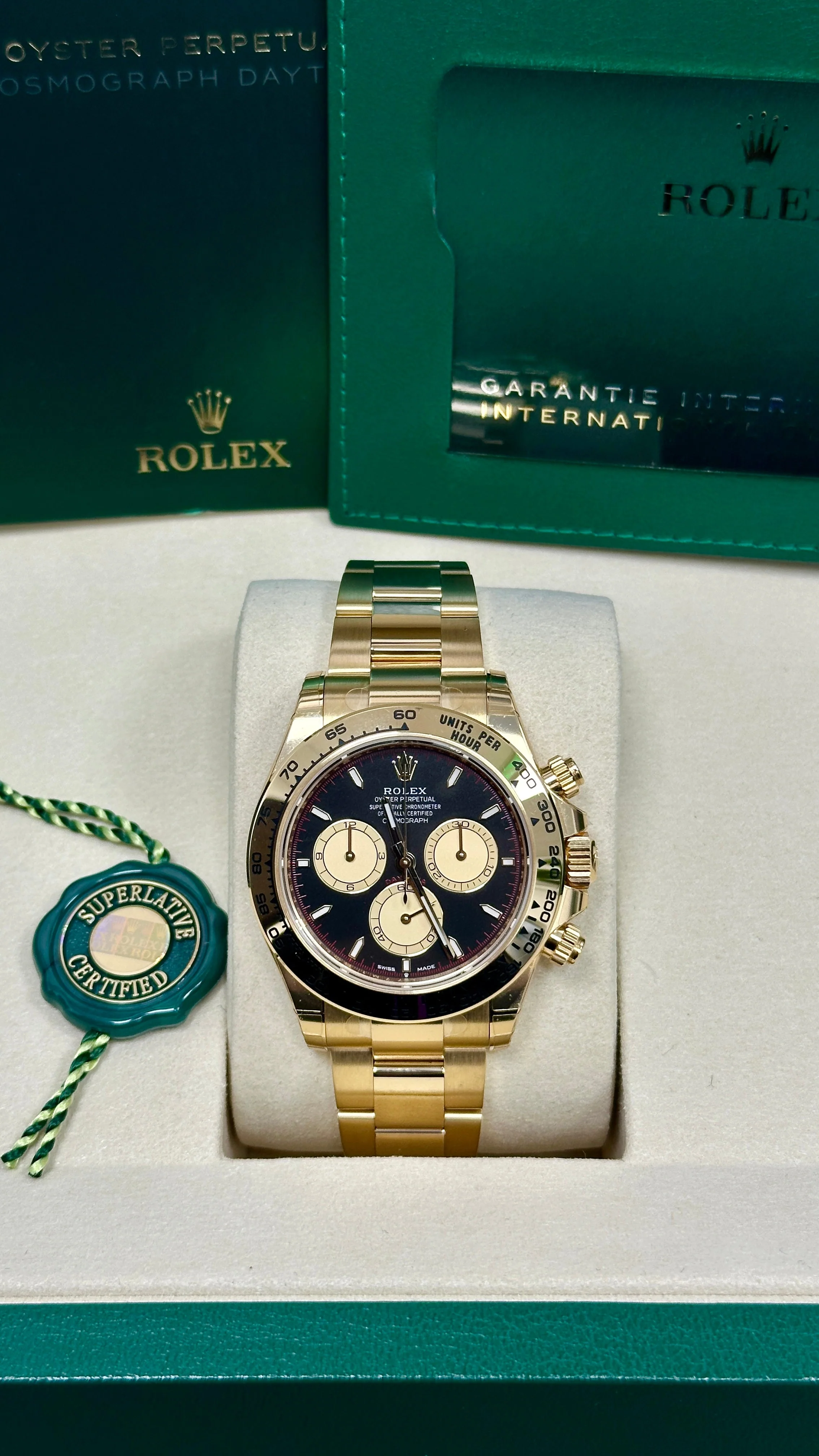Rolex Cosmograph Daytona "Paul Newman" 40mm Yellow Gold Black Dial 126508 – New 2025 - Image 3