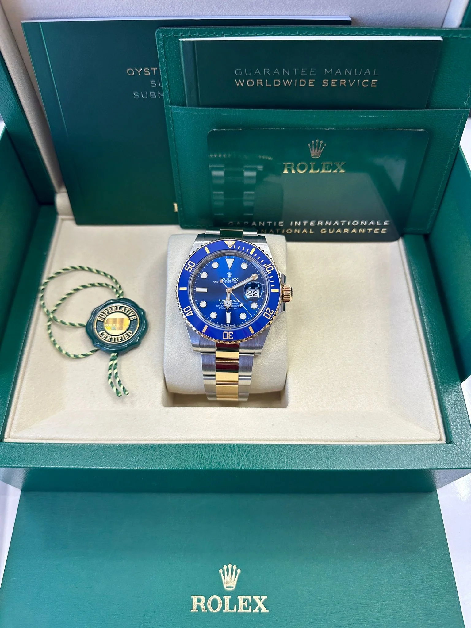 Rolex Submariner "Bluesy" 41mm Two-Tone Yellow Gold Blue Dial Blue Bezel 126613LB – New 2025 / 2026 - Image 9