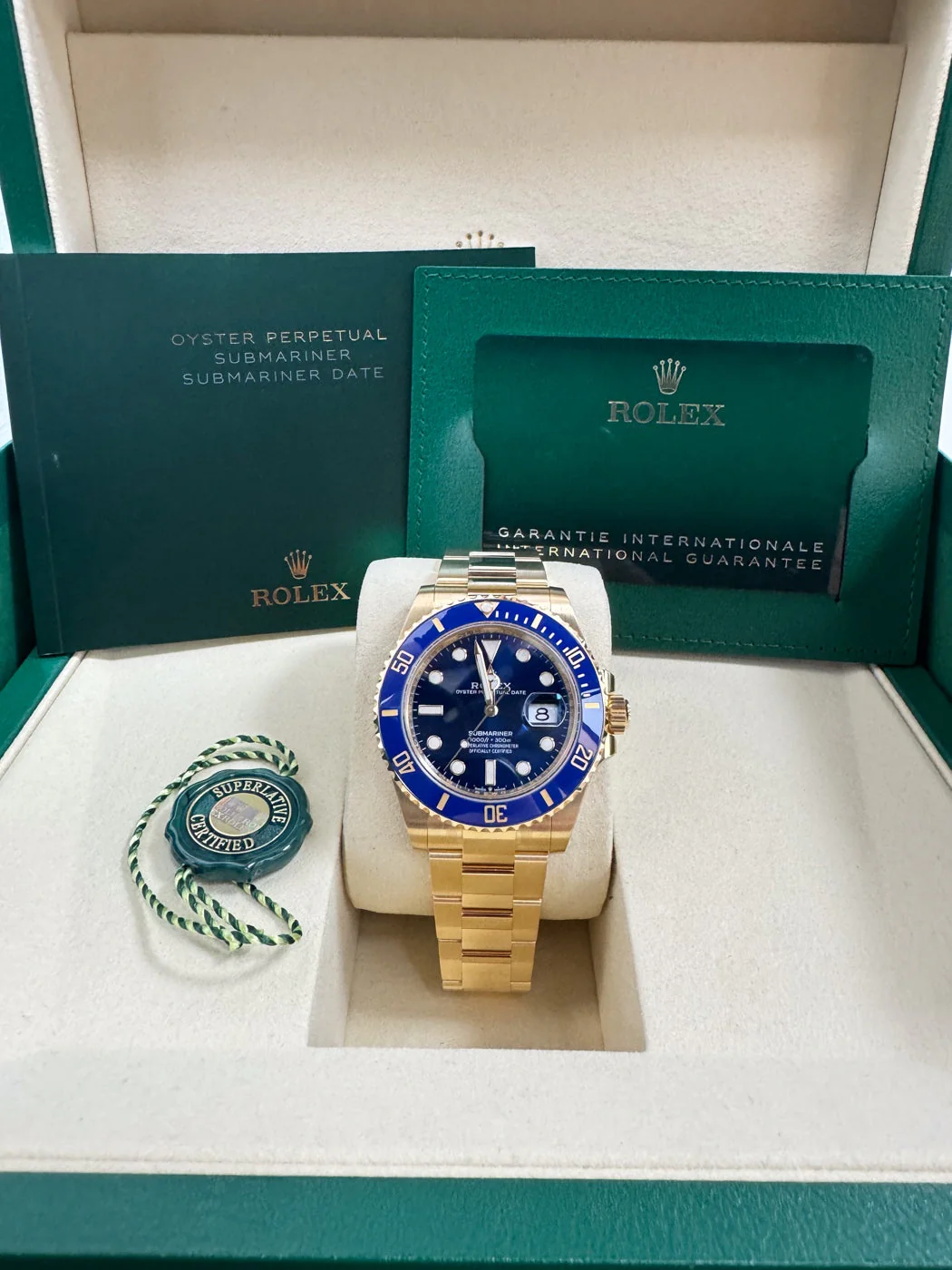 Rolex Submariner "Full Gold Bluesy" 41mm Yellow Gold Blue Dial Blue Bezel 126618LB – New 2025 / 2026 - Image 10