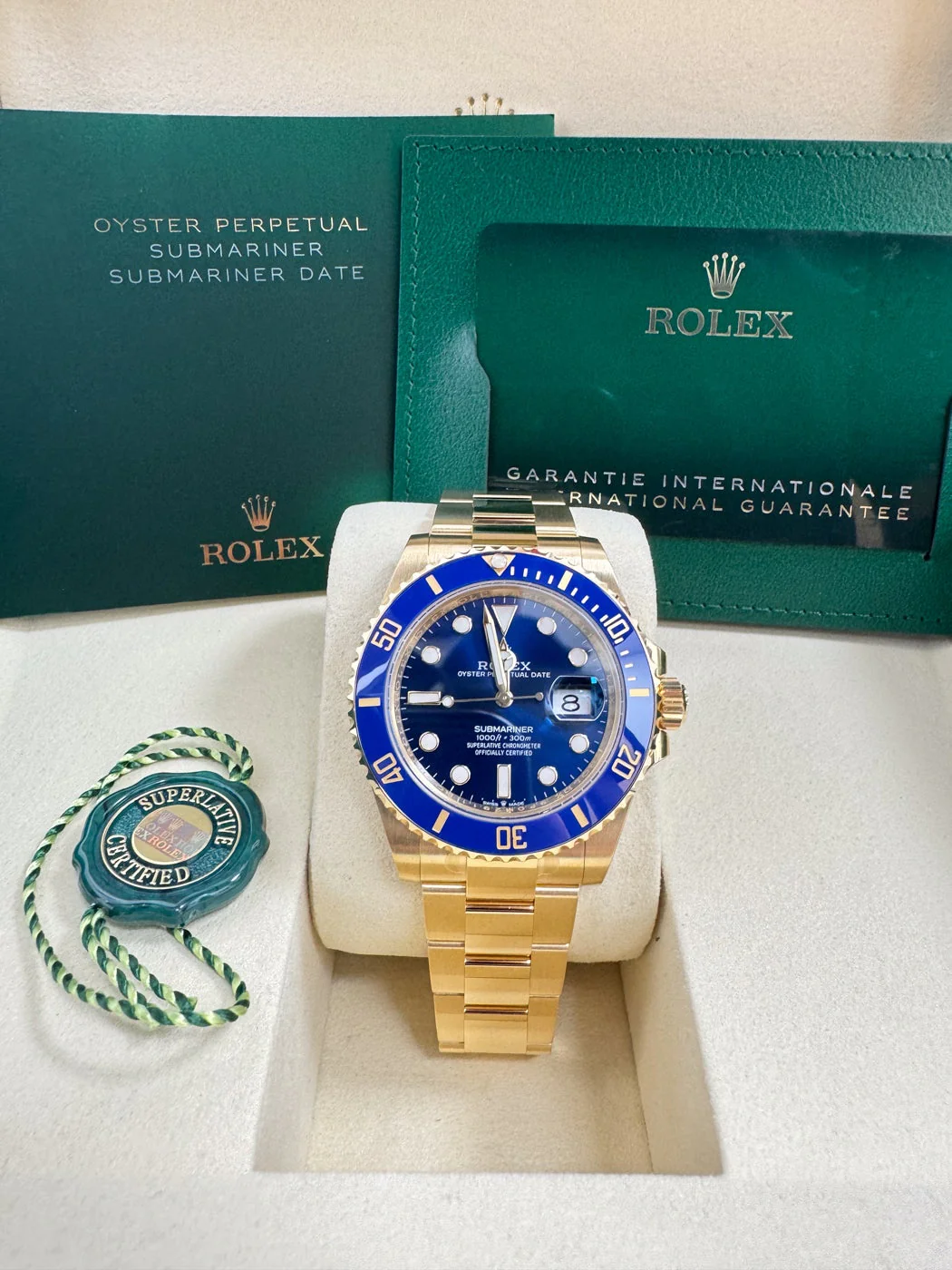 Rolex Submariner "Full Gold Bluesy" 41mm Yellow Gold Blue Dial Blue Bezel 126618LB – New 2025 / 2026 - Image 5