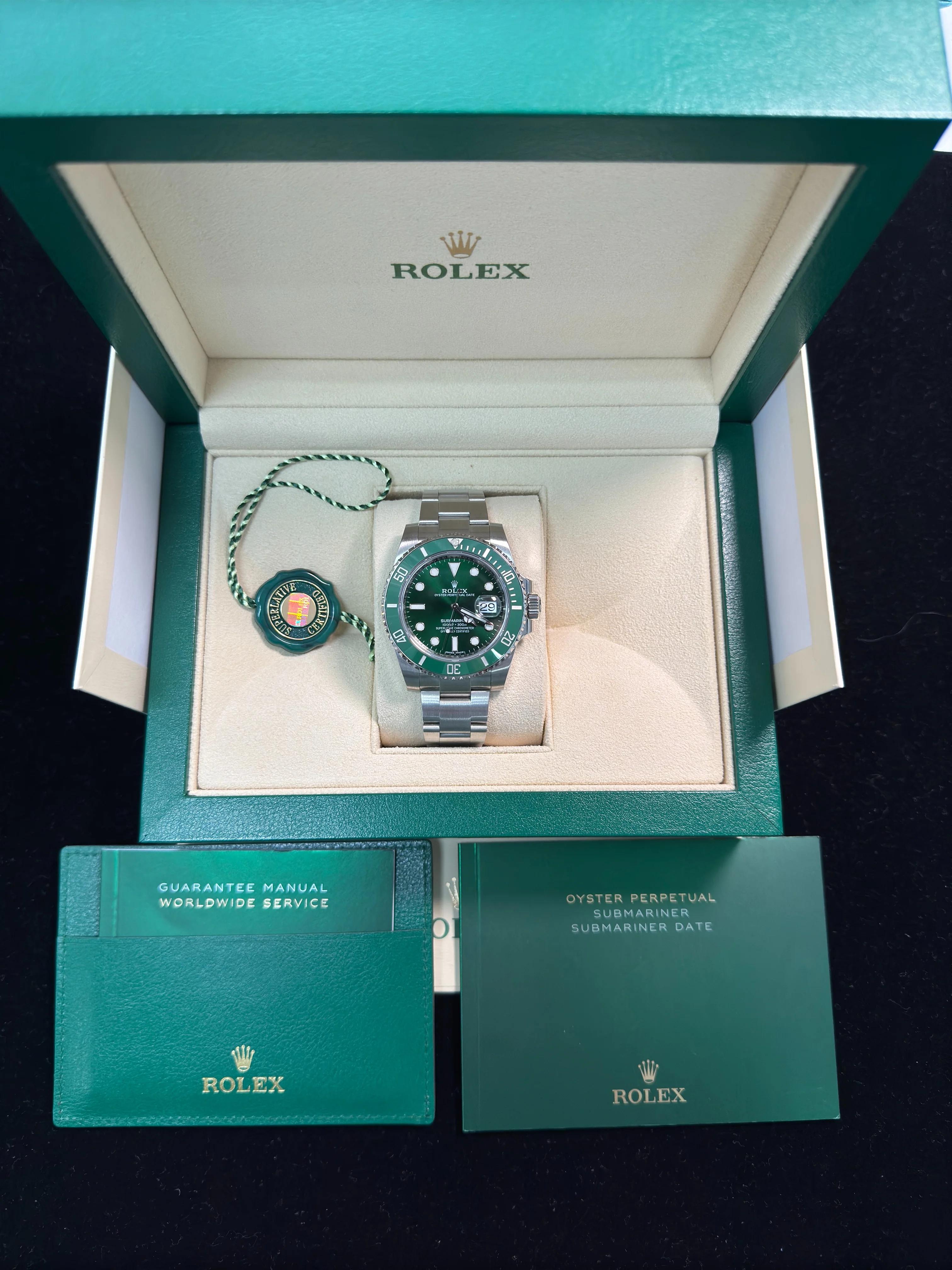 Rolex Submariner "Hulk" 40mm Stainless Steel Green Dial Green Bezel  - 116610LV - Mint 2018 - Image 7